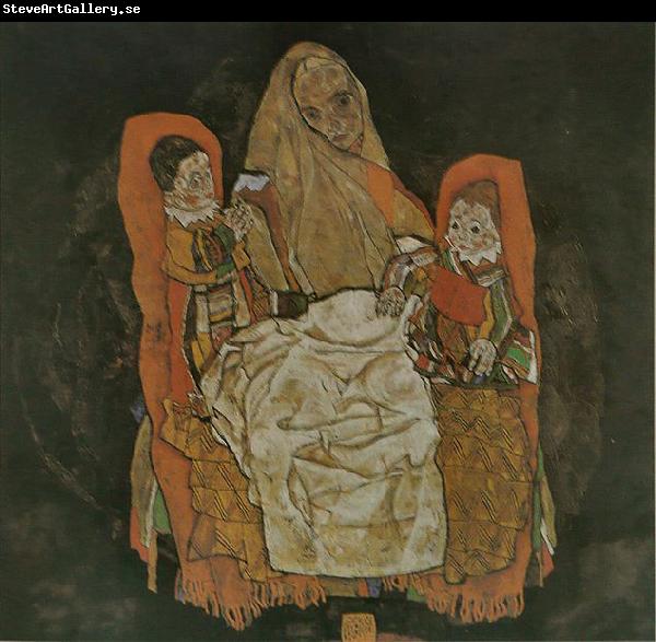 Egon Schiele Mutter mit zwei Kindern